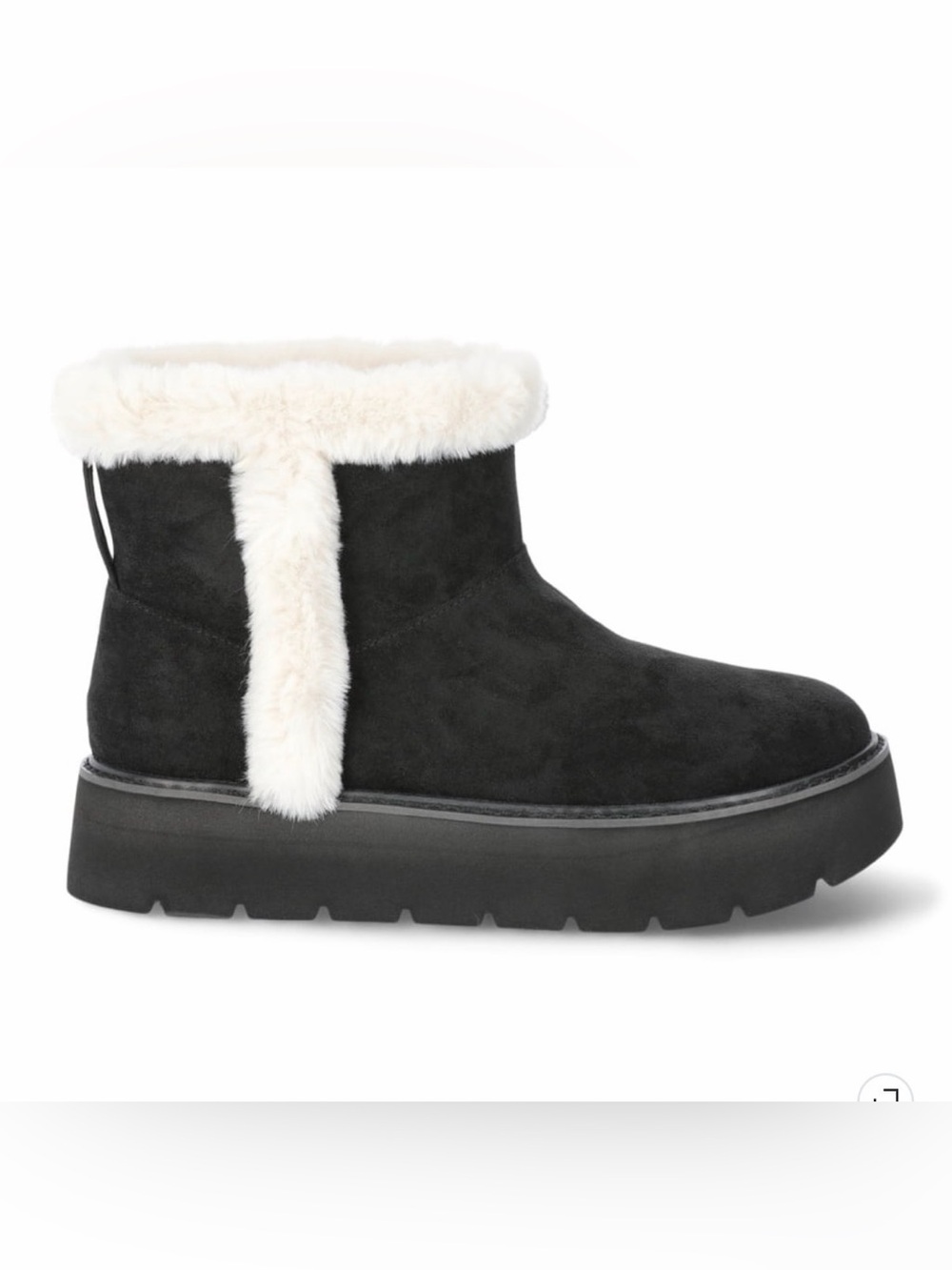 ❤️Women's Black Suede Faux-Fur Ankle Boot
Time&Tru Platform Mini Cozy New size 9